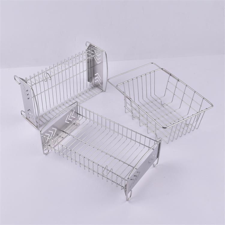 304不銹鋼餐具瀝淋水收納架 餐具消毒籃_http://m.90wz.cc_不銹鋼編織網類_第1張